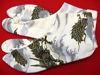 和柄足袋 義若オリジナル 金彩雲龍